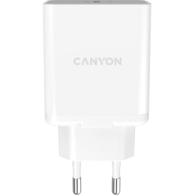 Зарядное устройство сетевое Canyon CNE-CHA20W 20W Type-C, белое