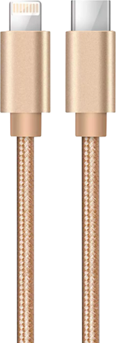 Кабель Bron Type-C - Lightning 1,2 м, золотистый
