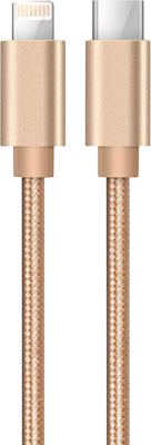 Кабель Bron Type-C - Lightning 1,2 м, золотистый