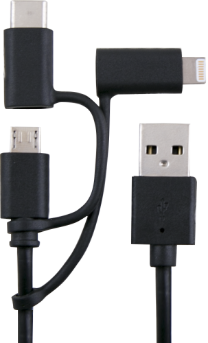 Кабель Bron USB-Lightning/microUSB/Type-C