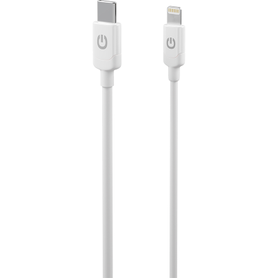 Кабель Gerffins USB-C -  Lightning, 1м., белый