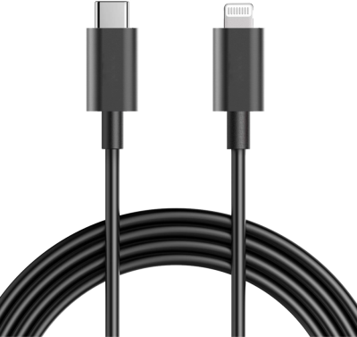 Кабель Bron Type-C - Lightning 1,2 м, черный