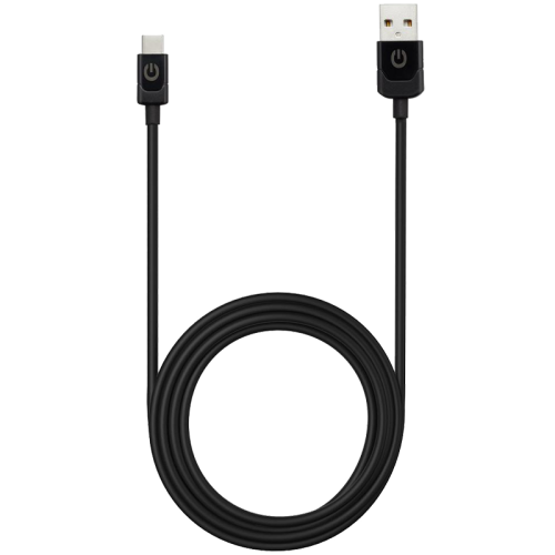 Кабель Gerffins USB-A - Type-C, 0,2м., черный