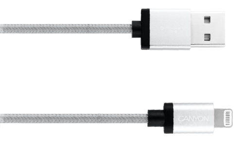 Кабель Canyon Lightning MFI CNS-MFIC3PW, жемчужно-белый