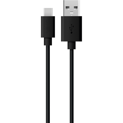 Кабель Everstone USB Type-C 1м EV-CAB-A/C-1-RND-Black, черный