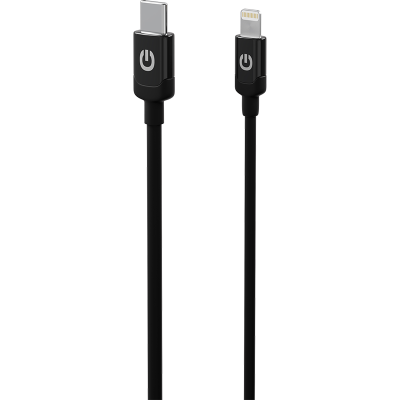 Кабель Gerffins USB-C -  Lightning, 1м., черный