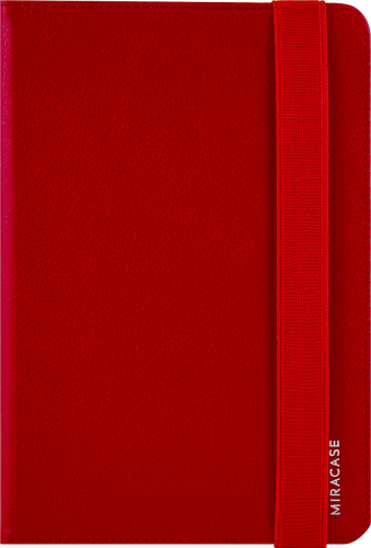 Чехол-книжка Miracase для планшета 8707 универсальный 7-8'', кожзам, красный