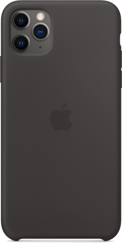 Чехол-крышка Apple для iPhone 11 Pro Max, силикон, черный (MX002)
