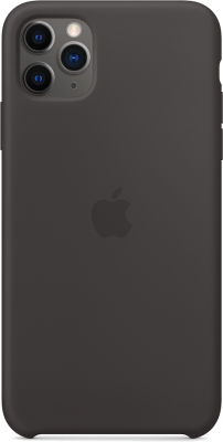 Чехол-крышка Apple для iPhone 11 Pro Max, силикон, черный (MX002)