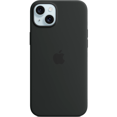 Чехол-крышка Apple Silicone Case with MagSafe для Apple iPhone 15 Plus, силикон, черный (MT103ZM/A)