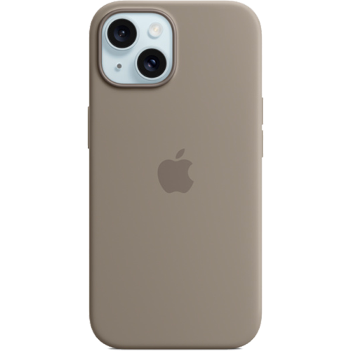 Чехол-крышка Apple Silicone Case with MagSafe для Apple iPhone 15, силикон, серый (MT0Q3)