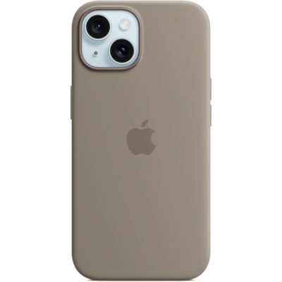 Чехол-крышка Apple Silicone Case with MagSafe для Apple iPhone 15, силикон, серый (MT0Q3)