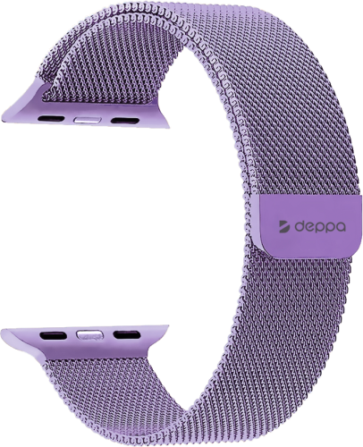Ремешок  Deppa Band Mesh для Apple Watch 42/44 mm, нержавеющая сталь, лавандовый