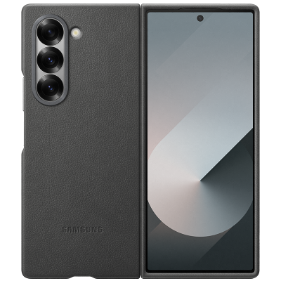 Чехол-крышка Samsung VF956PJEGRU для Samsung Z Fold 6, экокожа, серый