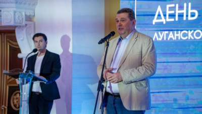 Владимир Соловьёв и Алексей Вишневецкий поздравили луганских коллег с Днём журналиста /    