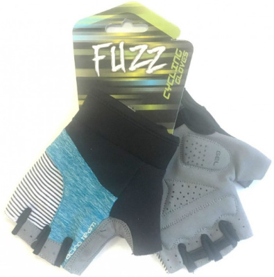 Перчатки Fuzz RACING TEAM D-GRIP GEL (черный / голубой XL)