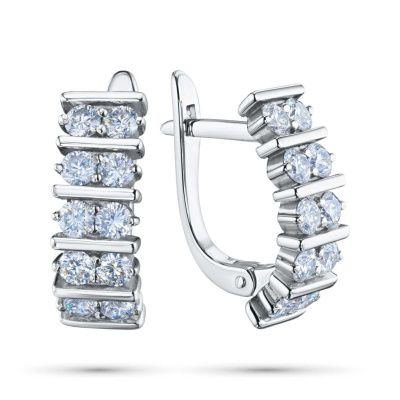Серьги из белого золота с бриллиантами э4001сг02159700