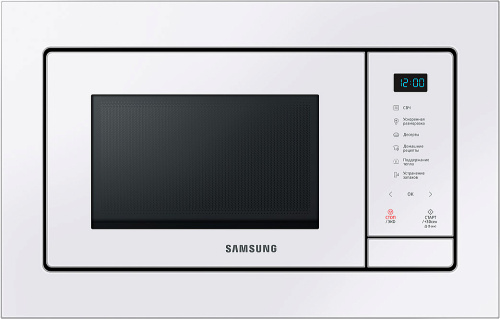Встраиваемая микроволновая печь Samsung MS23A7118AW/BW, 23 л белый