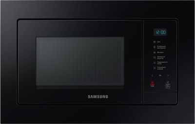 Встраиваемая микроволновая печь Samsung MS23A7118AK/BW, 23 л черное стекло