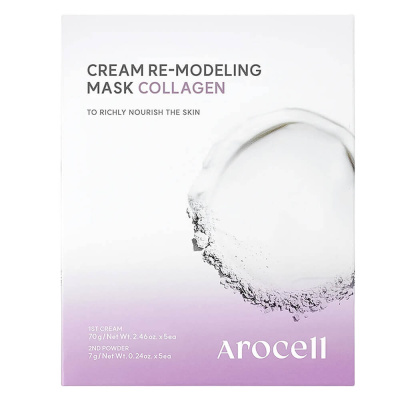 Альгинатная маска с коллагеном и ПДРН Arocell Cream Remodeling Mask Collagen 5 шт.