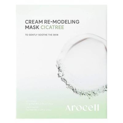 Успокаивающая альгинатная маска c чайным деревом Arocell Cream Re-modeling Mask Cicatree 5 шт.