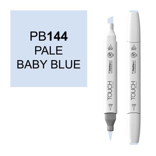 Маркер спиртовой BRUSH Touch Twin цв. PB144 бледный голубой