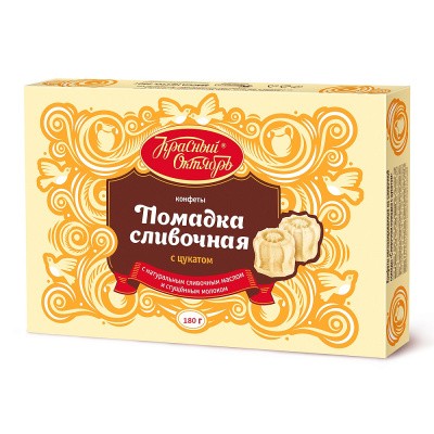 Сливочная помадка с цукатами, Красный Октябрь, 180 гр.