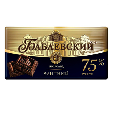 Шоколад Бабаевский элитный 75% какао, 75 гр.