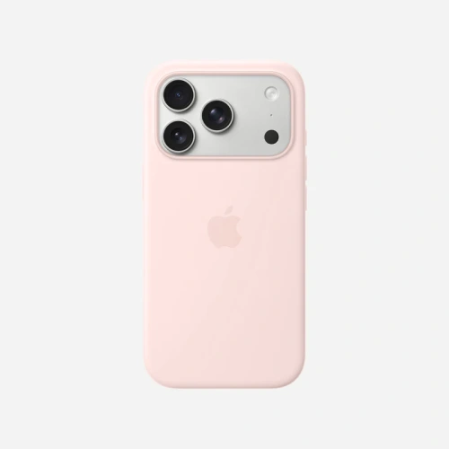 Чехол-накладка Silicone Case with MagSafe/Camera Control для iPhone 17 Pro (Light Pink)