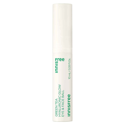 Массажная сыворотка для век с зелёным чаем Innisfree Green Tea Hyaluronic Glow Eye & Face Ball