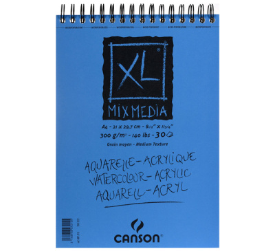 Альбом для различных техник на спирали Canson "XL Mix Media" 21х29,7 см 30 л 300 г