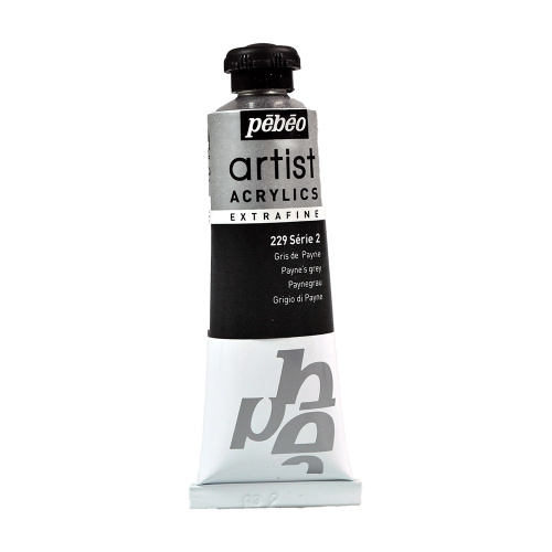 Акрил Pebeo "Artist" 37 мл Пейн серый