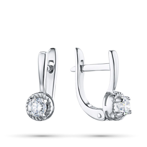 Серьги из белого золота с бриллиантами э0901сг04210205