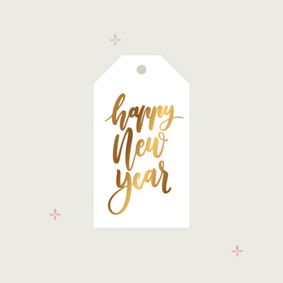Бирка "Happy new year"