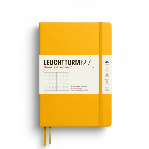 Блокнот в точку Leuchtturm1917 "Medium" A5 125 л, твердая обложка Подсолнух
