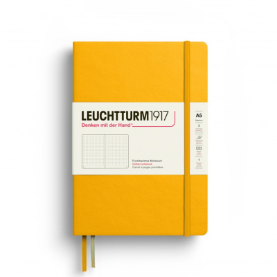 Блокнот в точку Leuchtturm1917 "Medium" A5 125 л, твердая обложка Подсолнух
