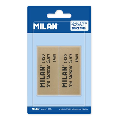 Набор ластиков MILAN Master Gum из синтетического каучука для художников, 2 шт в блистере