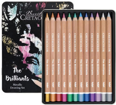 Набор карандашей цветных Cretacolor "Mega Color" Металлик 12 шт
