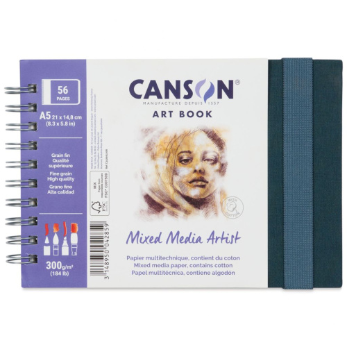 Скетчбук Canson "MIX MEDIA" A5 28 л 300 г 2