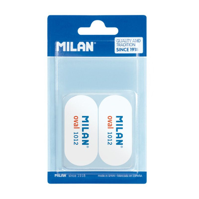 Набор ластиков Milan "1012" 2 шт, 14 х 8,2 х2 см, в блистере