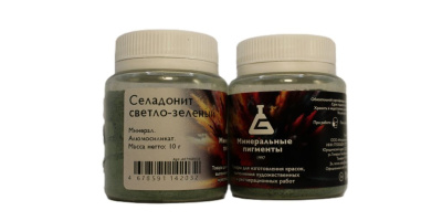 Пигмент "Минеральные пигменты" банка 10 г Селадонит светло-зелёный