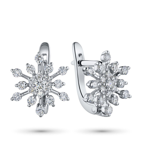 Серьги из белого золота с бриллиантами э4701сг09151700