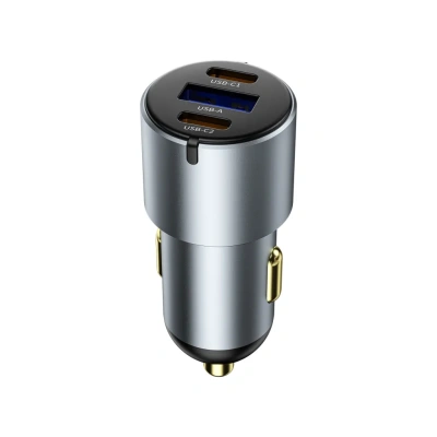 Автомобильное зарядное устройство WIWU Nano Pro 60W USB/Type-Cх2 (Wi-CC032) (серый)