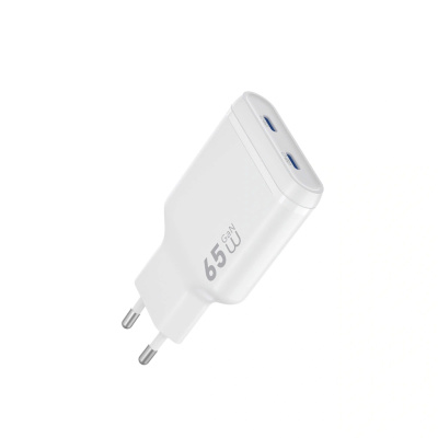 Сетевое зарядное устройство WIWU Essen Slim GaN 65W Type-Cх2 (Wi-G035) (белый)