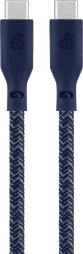 Кабель uBear Trend Cable USB-C — USB-C, 2.4 м, нейлон синий