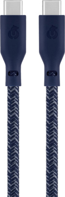 Кабель uBear Trend Cable USB-C — USB-C, 2.4 м, нейлон синий
