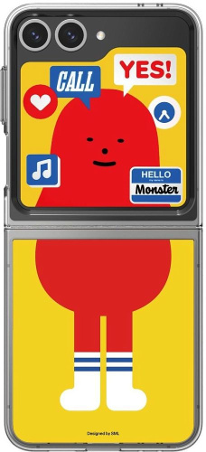 Панель для чехла Samsung Flipsuit Z Flip6 Sticky Monster Lab Redmon красный/жёлтый