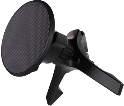 Автомобильный держатель VLP Carbon Mount Magsafe с беспроводной зарядкой черный