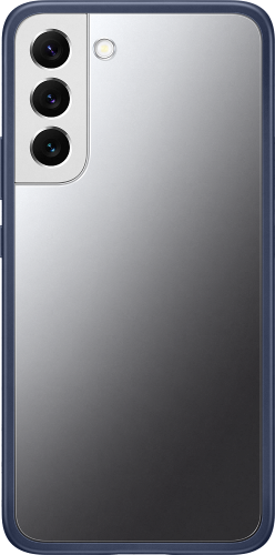 Чехол Samsung Frame Cover для Galaxy S22+ прозрачный с темно-синей рамкой