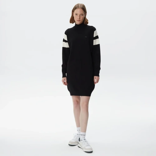 Женское платье Lacoste свободного кроя с длинными рукавами